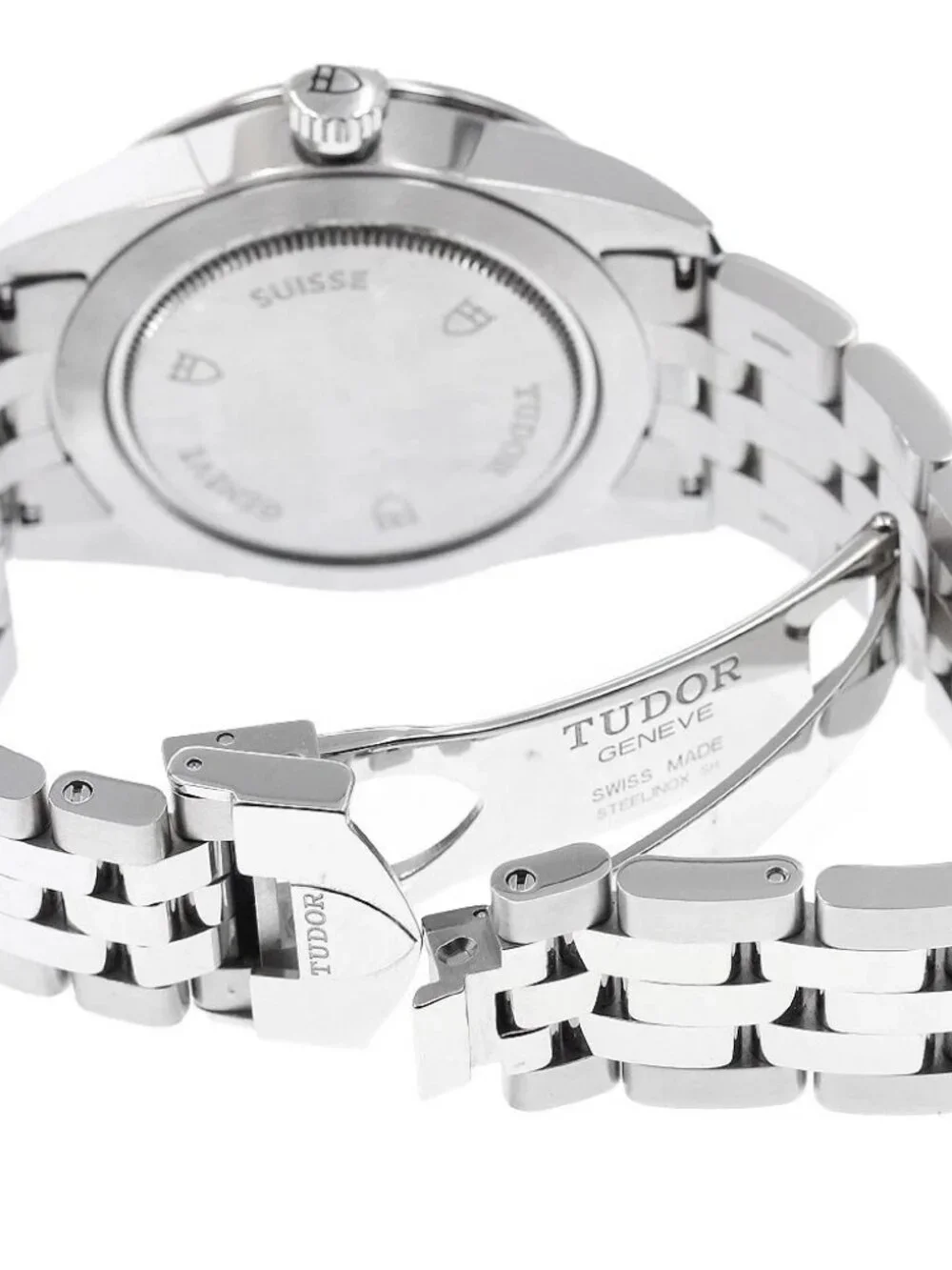 TUDOR Glamour 55000 Date 10P diamond Silver Dial Automatic Men's Watch_971158